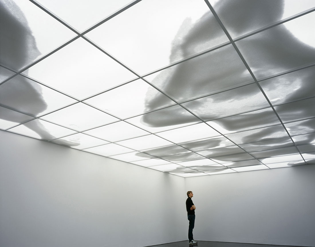 Continent Cloud 2007 Correx, aluminum, Styrofoam balls, fluorescent lighting, electric fans, timers